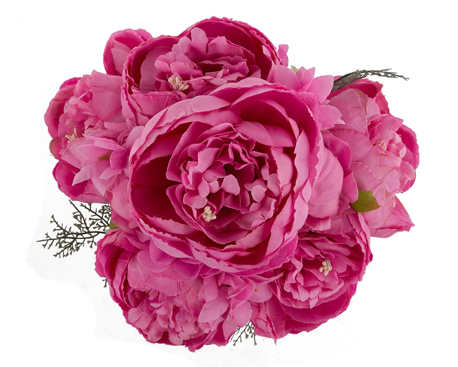 Ezflowery 1 Pack Artificial Peony Silk Flowers Arrangement