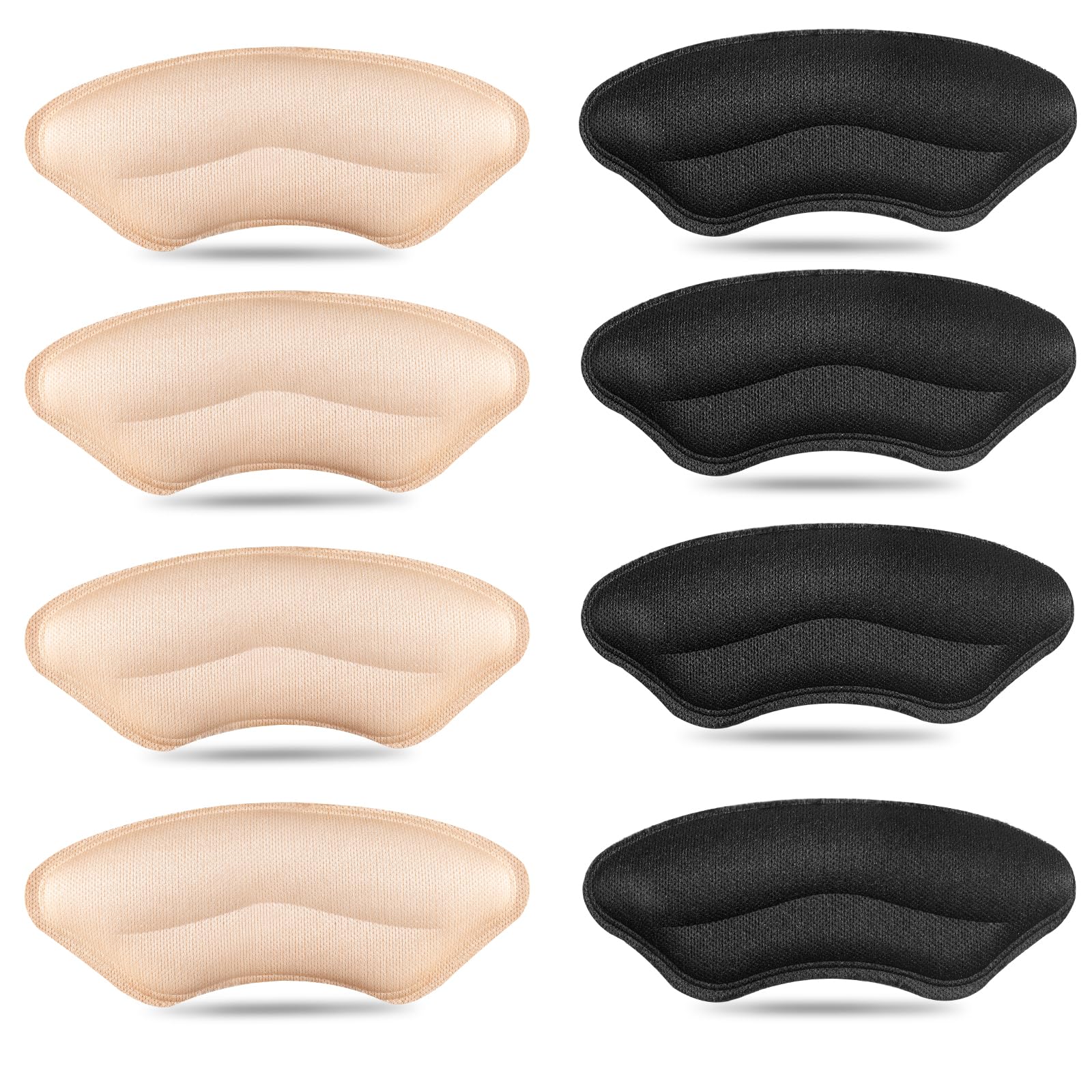 Photo 1 of 4 Pairs Heel Pads for Shoes That are Too Big, Soft High Heel Grips, Heel Inserts for Loose Shoes, Blisters, Heel Pain, Heel Liners for Womens Mens, Heel Filler Cushions Improved Shoe Fit and Comfort