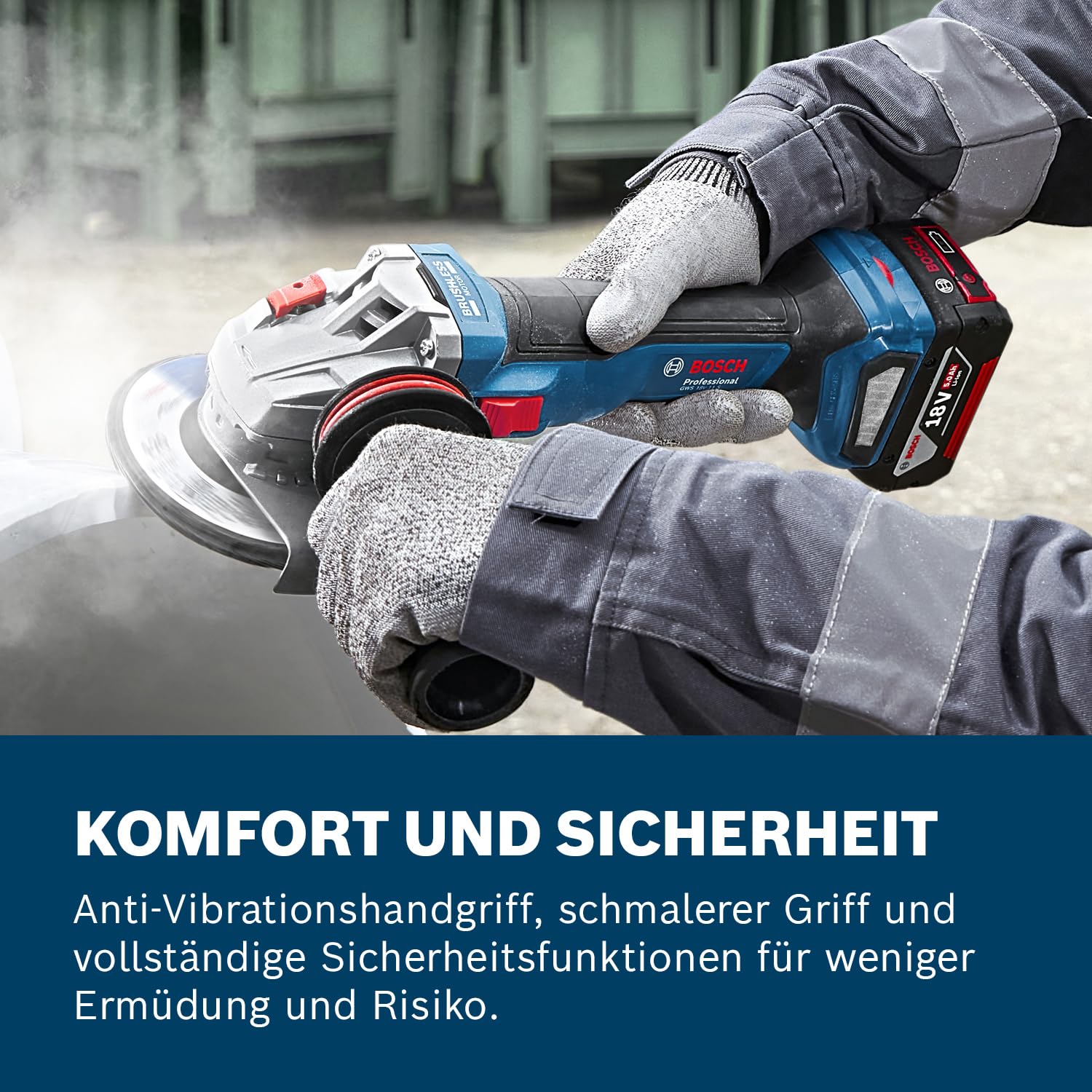 Bosch Professional 18V System Akku-Winkelschleifer GWS 18V-11 S (Scheibendurchmesser 125 mm) 5