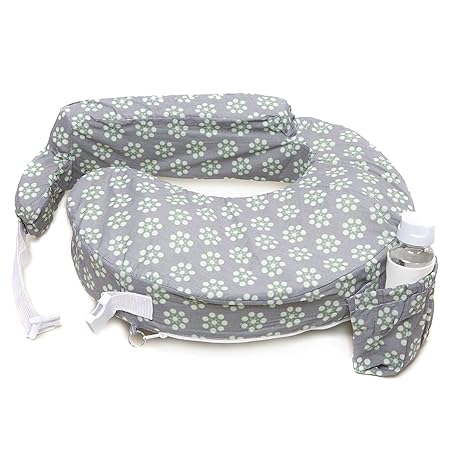 My Brest Friend Stillkissen in Grau mit Salbei gepunkteten Gänseblümchen von My Brest Friend