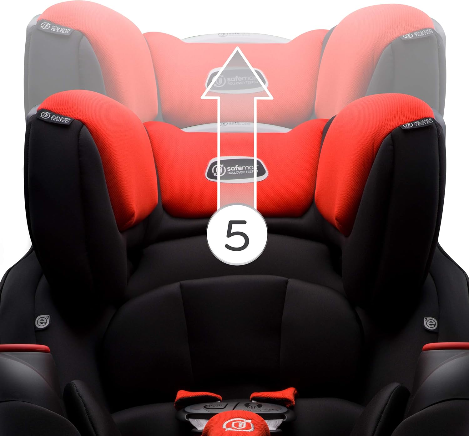 evenflo car seat red and black