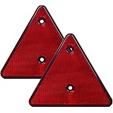 Enjoyist 2-Pack Safety Reflector Warning Sign, Slow Moving Vehicle Triangle Safety Sign, Engineering Grade Reflective for Outdoor Truck, Car, Golf Cart