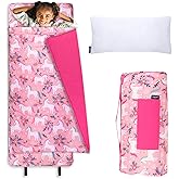 Wildkin Kids Original Nap Mat – Cozy Kids Sleep Mat with Pillow, ideal for School & Travel