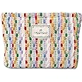 STARDW Aesthetic Makeup Bag for Women Travel Toiletry Bag Large Capacity Makeup Organizer Bag Kawaii Cosmetic Bags Zipper Pouch(Rainbow)