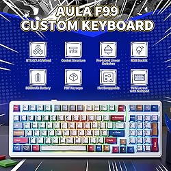 x Aula F99 Wireless Gaming Keyboard, Bluetooth