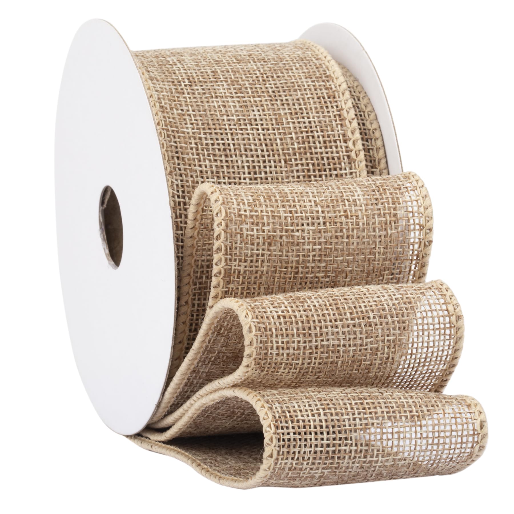Fondersy 9-Meter Natural Burlap Ribbon Wired Burlap Ribbon - 50mm Width for Gift Wrapping, Floral Arrangements, Wreath Making, and Christmas Decor