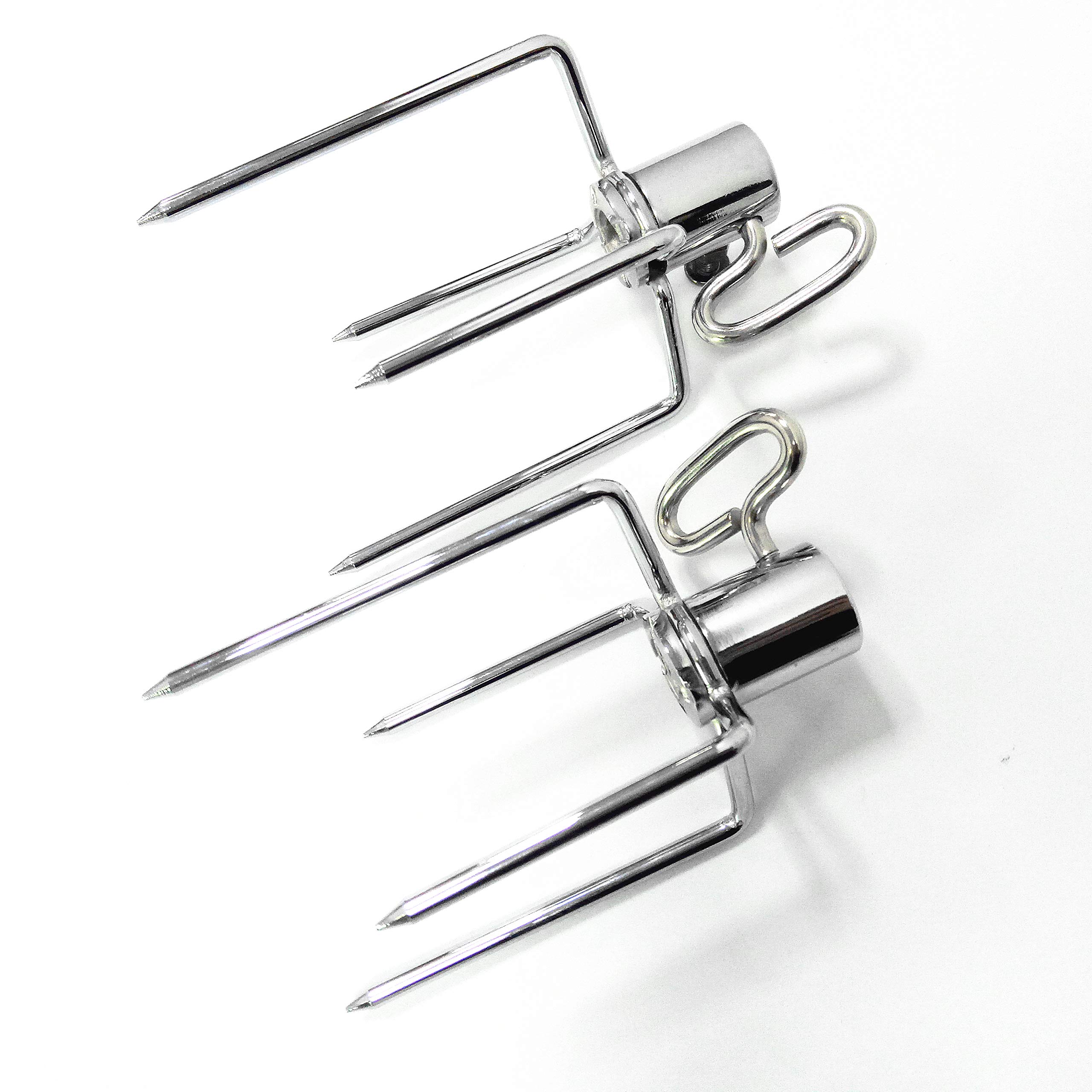 Buy BBQ Grill Rotisserie Spit Meat Forks Replacement 4ProngFits for er Grill Pro 5/16inch