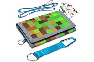 TATAANTY Kids Wallets for Boys Girls Ages 4-18 Trifold, Toddler/Youth Wallet for Boys with Zippered Coin Pocket and Card Holders, Novelty Wallet for Childrens Birthday Gifts