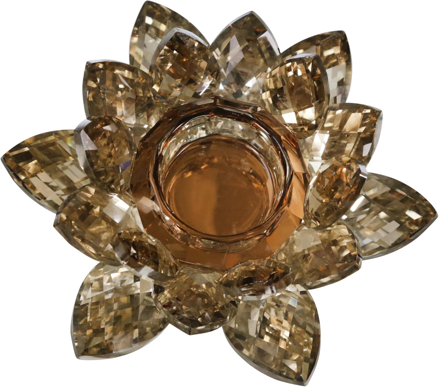 Amazon Com Sagebrook Home 13211 04 Glass Candle Holder 6 X 6 X 2 Amber Home Kitchen