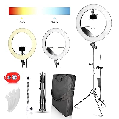 Emart 18 Bi-Color LED Ring Light with Tripod Stand Ethiopia Ubuy