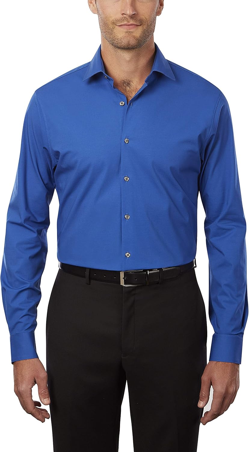 Van Heusen Men's Dress Shirt Regular Fit Flex 3 at  Men’s Clothing store