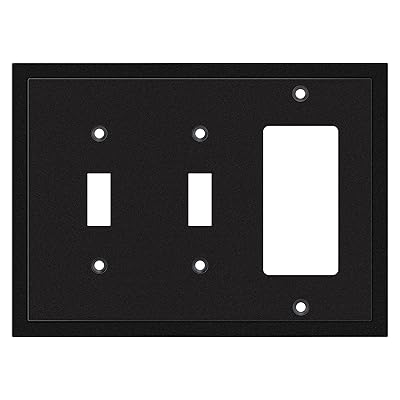 Buy Modern Edge Decorative Wall Plate Switch Plate Outlet Cover Durable Solid Zinc Alloy Double Toggle Single Decorator Matte Black Online In Uzbekistan B08xw61xn2