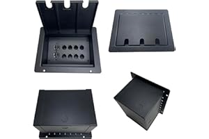ProSpeakerparts PROCRAFT FPPU-1DUP8X-BK Recessed Stage Pocket/Floor Box 1 AC + 8 D Punches