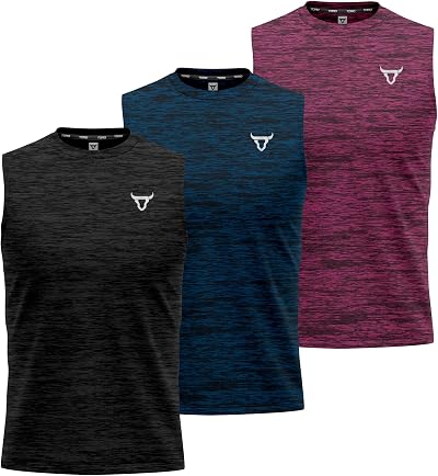 TORO ACTIVA 7 Pack Running Muscle Sleeveless Tank Top Men Dry-Fit Workout