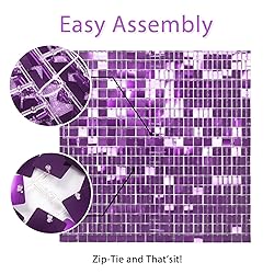 Shimmer Wall Backdrop Sequin Panels Purple 36