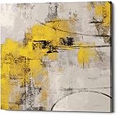 Epic Graffiti 'Stone Gardens II Yellow' by Silvia Vassileva, Canvas Wall Art, 18"x18"