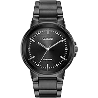 Citizen Men'S Au1065-07E Eco-Drive Axiom Black Leather Strap