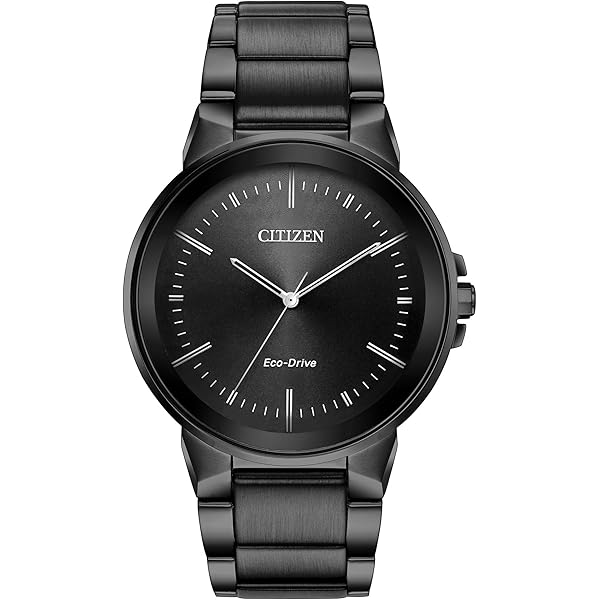 Citizen Mens Axiom Eco-Drive Watch 40mm Black Stainless Steel Case