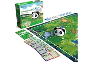 Apitor Robot Panda Coding Robot Activity Set - 48 Pieces, Screen-Free STEM Learning Toy with Smart Sensing & Loops, Education