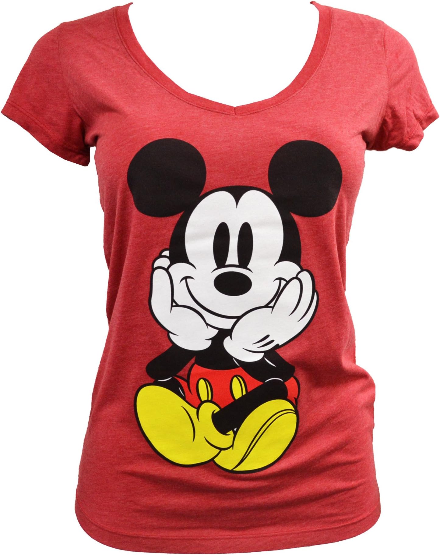 Disney Women's Juniors Assorted Mickey & Minnie V-Neck T-Shirts