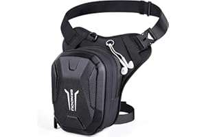 BKNOOU Drop Leg Bag for Men Women Motorcycle Leg Bags Tactical Thigh Bag with Removable Leg Straps Waterproof Fanny Pack Outd