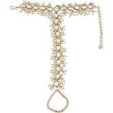 I Jewels Gold Plated Indian Wedding Bollywood Embellish with Kundan & Pearl Adjustable Haath Phool/Panja Bracelet for Women (PIJ027-29) (PIJ024W)