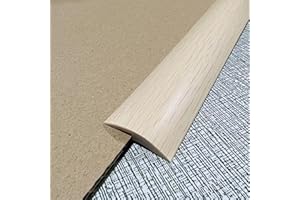 ZEYUE 6.56 FT PVC Carpet & Floor Edging Trim Strip-Threshold Transition Strips-Self Adhesive-Suitable for Threshold Transitions with a Height Less Than 5 mm (5mm, Maple Color)