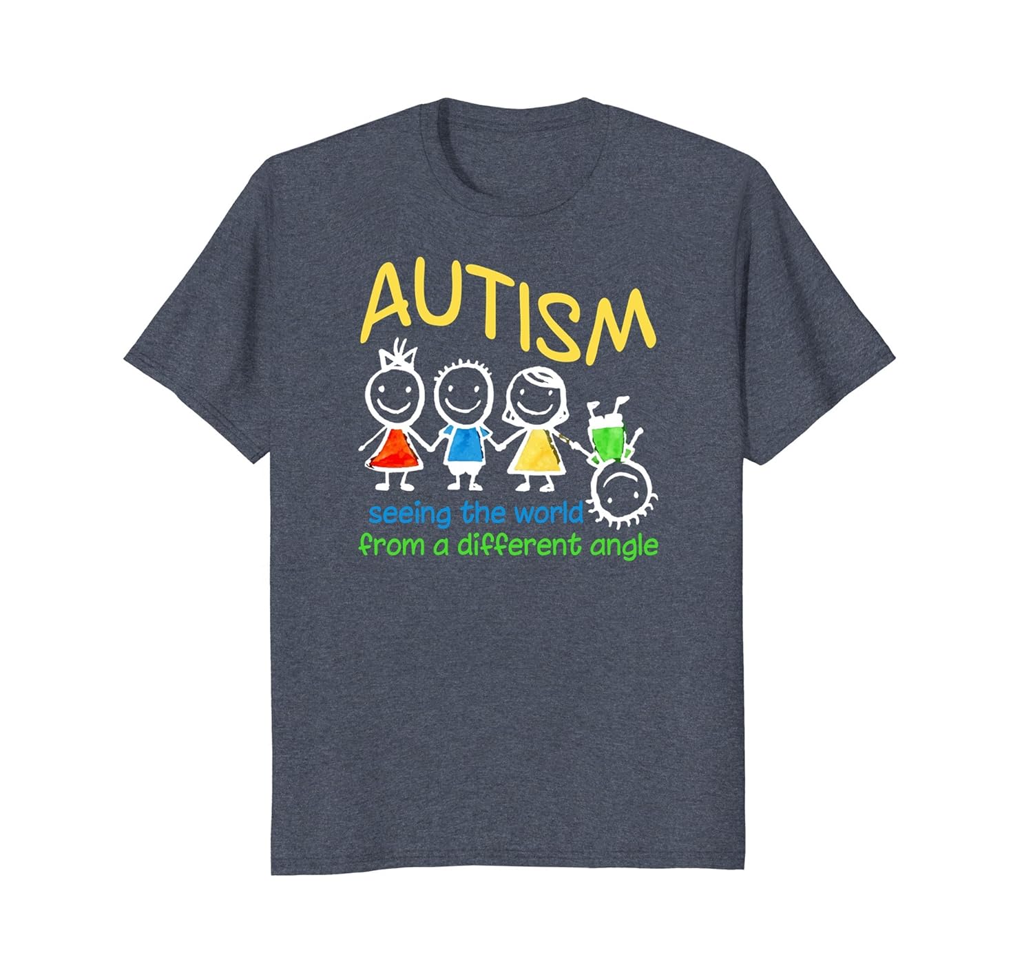 Seeing The World At A Different Angle Autism T-Shirt-anz