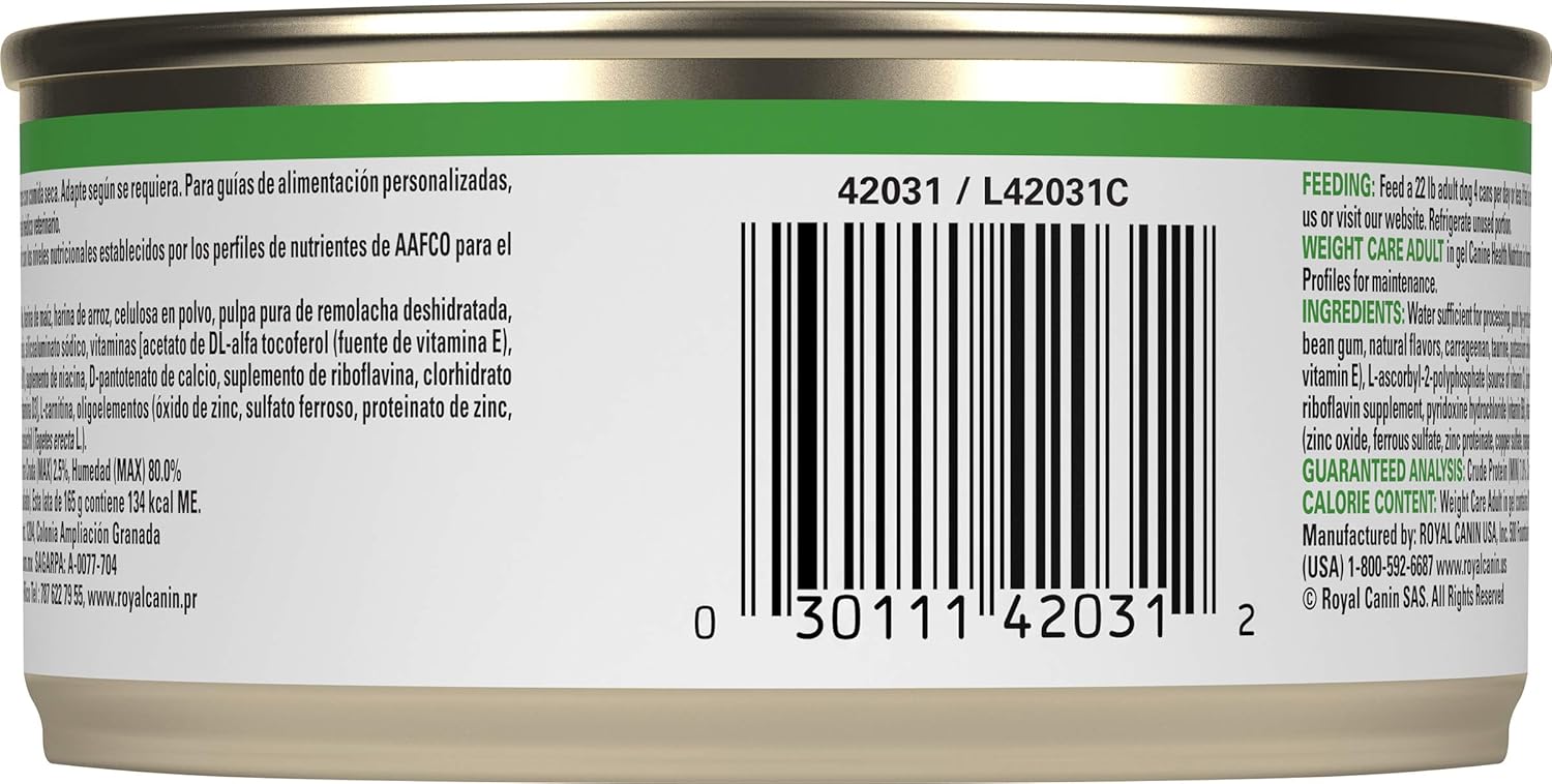 royal canin weight care canned dog food