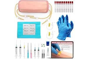 THE APPRENTICE DOCTOR Phlebotomy Practice Kit and IV Practice Kit for Nurses and Other Medical Professionals - Practice and Perfect Venipuncture Skills Before Working On Real People.