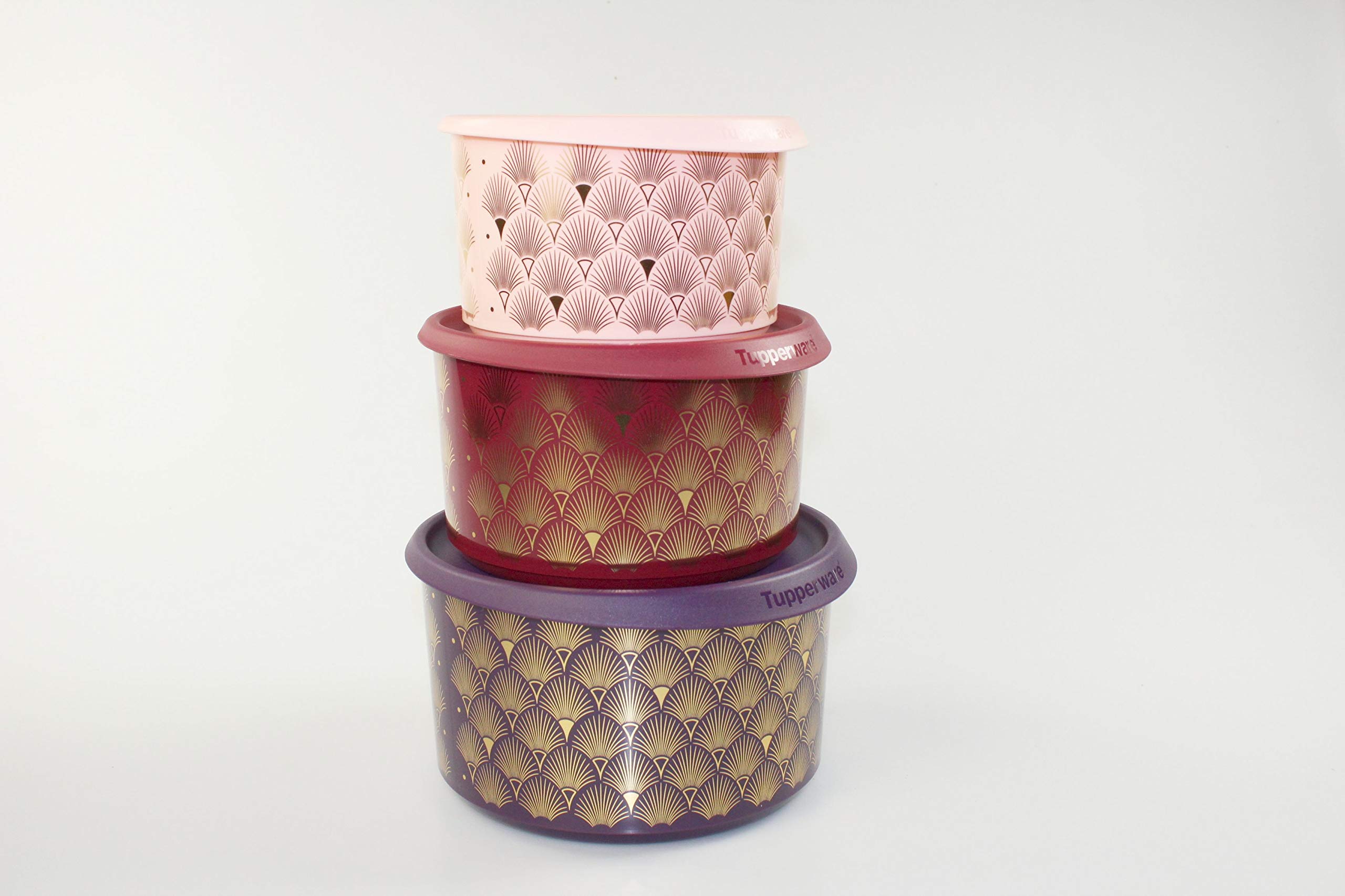 Tupperware Bingo 2.0 L Dark Purple + 1.4 L Dark Red + 940 ml Pink