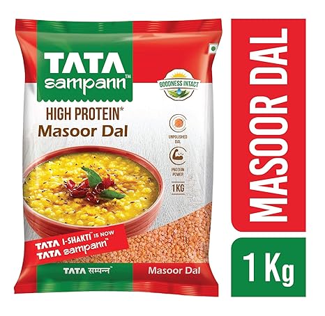 Tata Sampann Masoor Dal Split, 1kg