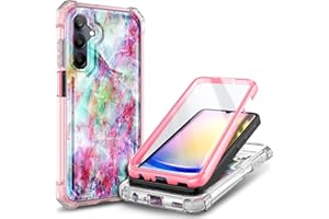 WDHD for Samsung Galaxy A35 5G Case, Slim Stylish Full-Body Protective Shockproof Rugged Bumper Case for Galaxy A35 5G with Built-in Screen Protector (Marble Designed Fantasy)