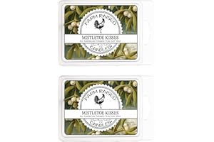 FARM RAISED CANDLES Mistletoe Kisses Wax Melt - 2 Pack - Christmas Tree Wax Melts - 100% Natural American Farmed Soy Wax. Premium Fragrance Oils, Smokeless Candles, Vegan Friendly