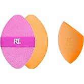 Real Techniques Miracle Complexion Sponge + Miracle 2-In-1 Powder Puff | Foundation sponge for seamless base with a makeup po