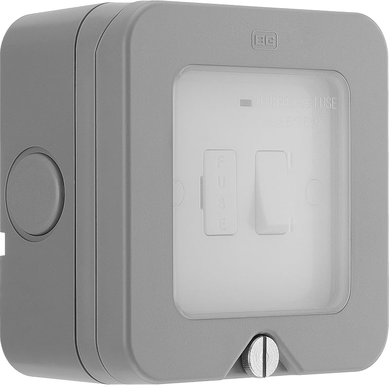 BG Electrical Outdoor Switched Fused Connection Unit 13A IP66 Grey WP53