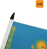 AZ FLAG Set of 10 Kazakhstan Table Flags 4x6 inches with 10" Pole view 6