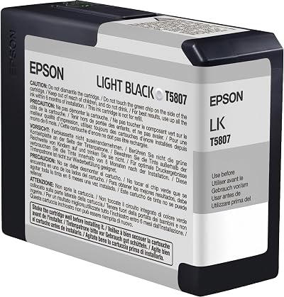 Epson 80ml Light Black Ink Cartridge 5807 Genuine for PRO3800 Printer