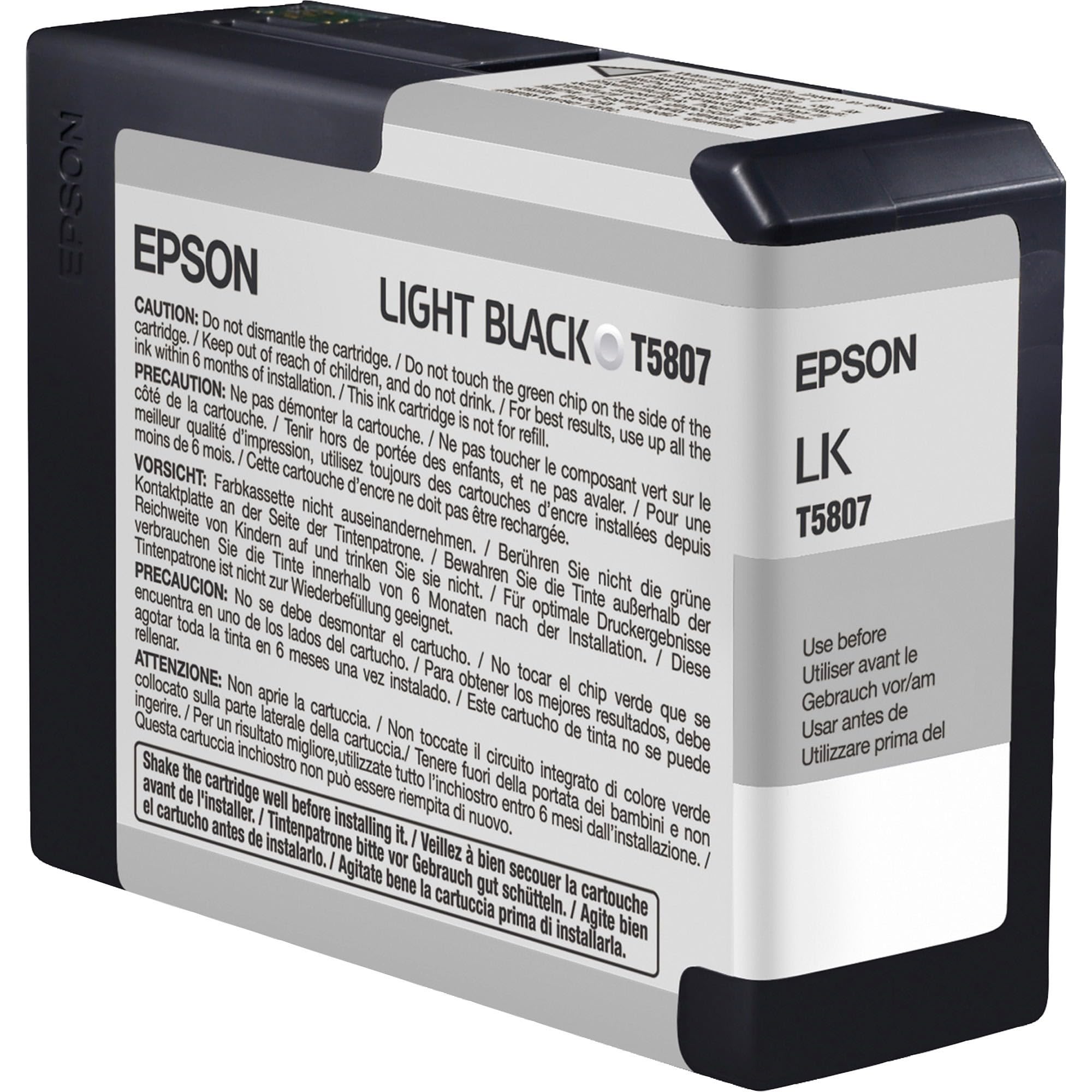 Epson Ink Cartridge 80 ml, Light Black, Genuine