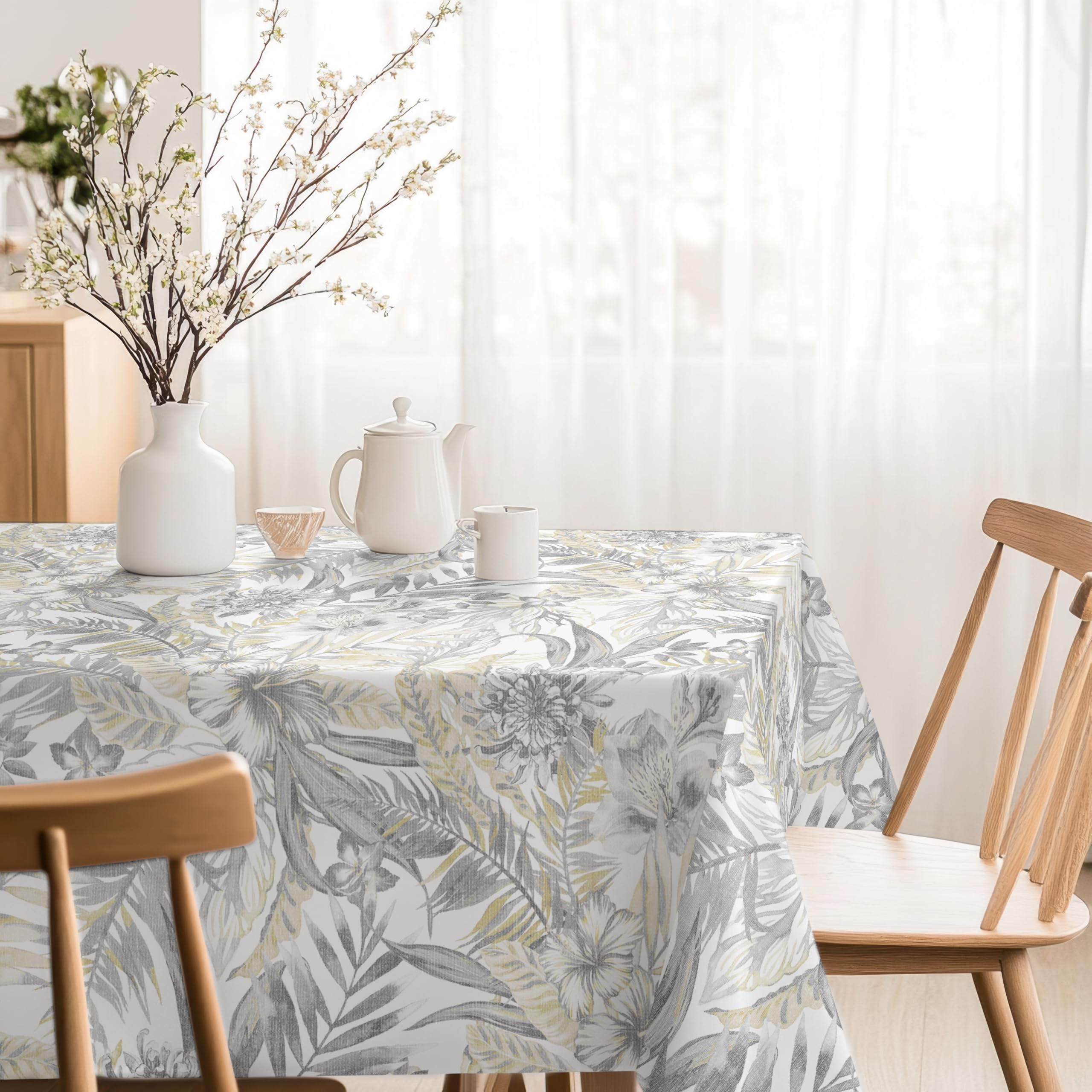 Martina Home Resin Tablecloth Danube Grey 140 x 140 cm
