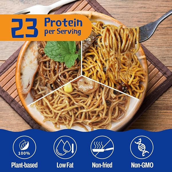 KONJOY PROTEIN RAMEN VARIETY PACK, 5-PACK HIGH PROTEIN RAMEN NOODLES(23G) WITH SAVORY CRAYFISH CHILI, SICHUAN MALA, HOT SPICY CHICKEN SAUCES – PLANT-BASED, NON-FRIED, LOW FAT, VEGAN HEALTHY MEAL