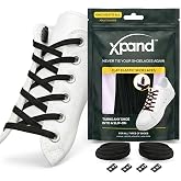 Xpand No Tie Elastic Shoe Laces for Sneakers - Shoelaces for Adults &amp; Kids | 1 Size Fits All. Shoe Strings for Athletic &amp; Training Shoes. Patented Lace Anchors Lock in Place. 52-Inch Stretch Laces.