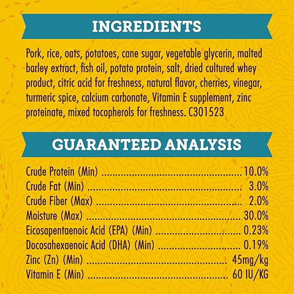 ZUKE’S PUPPY NATURALS DOG TRAINING TREATS, PORK & CHICKPEA RECIPE, NUTRIENT-RICH MINI DOG TREATS FOR TRAINING, GRAIN FREE PUPPY TREATS, 5 OZ BAG (PACK OF 1)