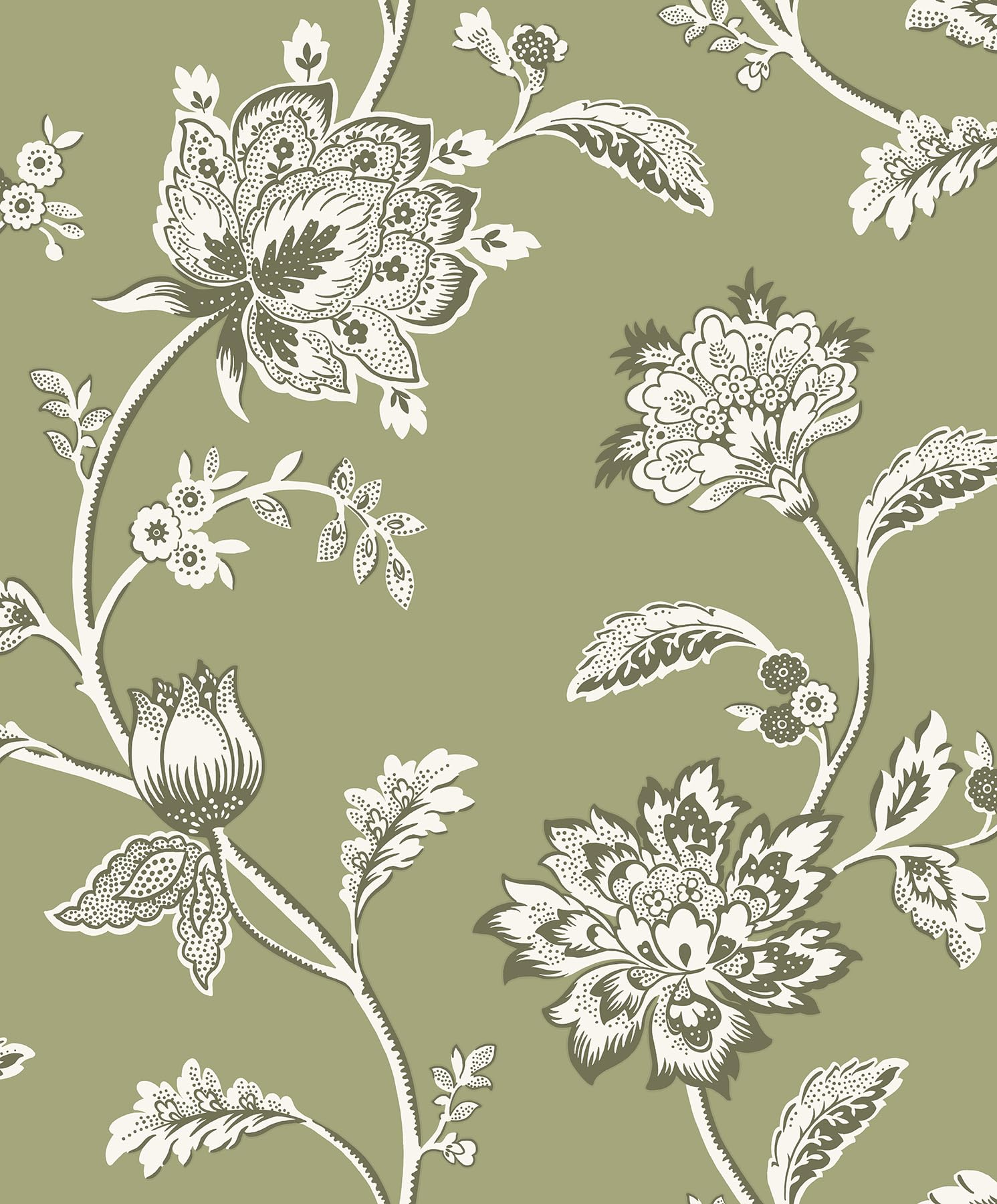 Fine Decor FD43454 Juliette Floral Wallpaper, Sage