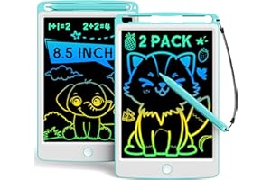 bravokids Kids Toys 2 Pack LCD Writing Tablet for Kids, 8.5 Inch Colorful Doodle Board Drawing Tablet Pad Erasable, Toddler Learning Toys Birthday Christmas Gifts for Boys Girls 3 4 5 6 7 8, Blue+Blue
