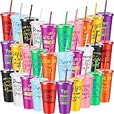 Uiifan 30 Pcs Inspirational Cups Bulk Appreciation Gifts for Employee Coworker Staff Team Thank You Gifts, Office Prizes for Adults Work Party Favors, Associates, Giveaways (Bright Color)