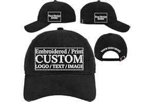 Jaleanigh Custom Hat Embroidered/Printed - Add Your Own Logo/Photo/Text Design Personalized Cotton Baseball Cap for Adult