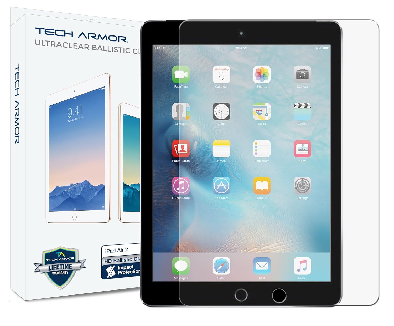 Amazon.com: Tech Armor iPad Air Glass Screen Protector, Premium Ballistic  Glass Apple iPad Air/Air 2 / NEW iPad 9.7 (2017) Screen Protectors [1]:  Computers ...
