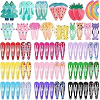 Anezus 80 Pcs Hair Clips for Girls Hair Barrettes Snap Non-Slip Metal Hair Clips for Girls Kids Teens Women