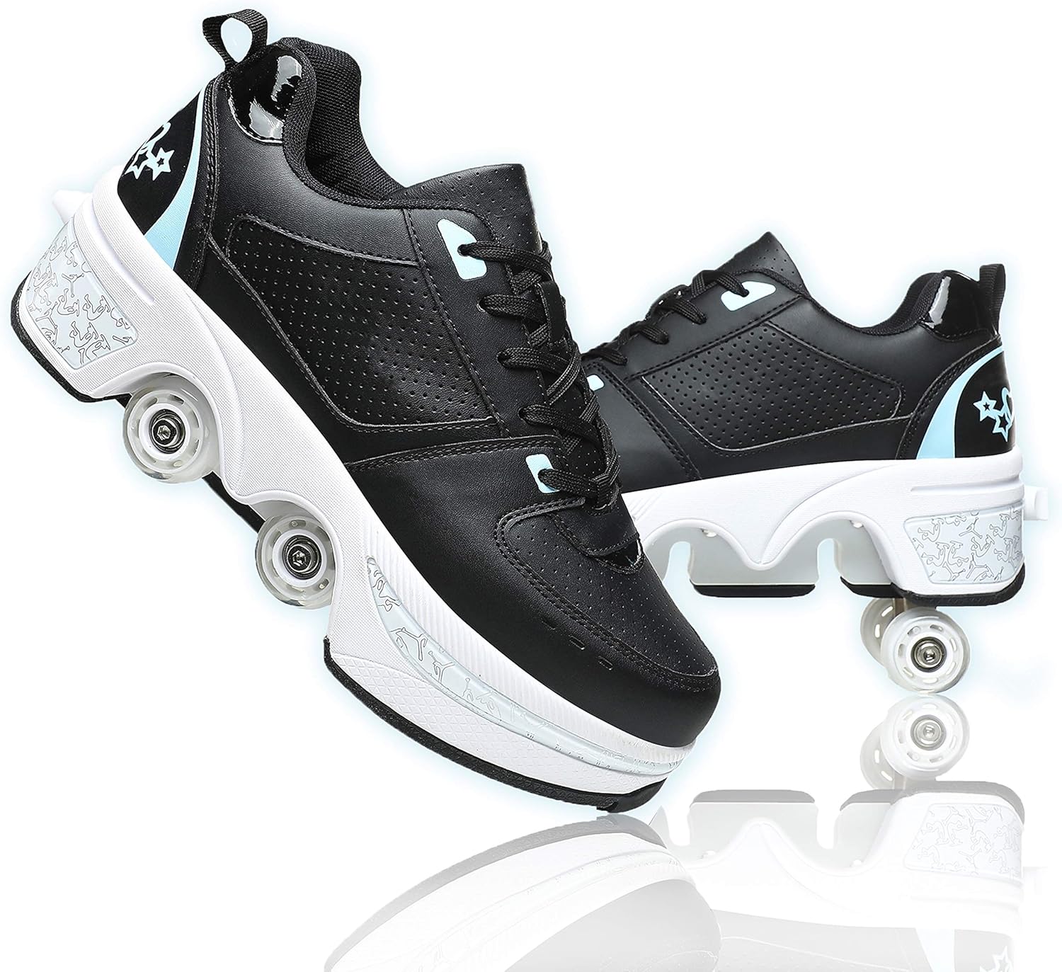 Deformation Roller Shoes Invisible 4 Rounds 2 in 1 Multi Purpose
